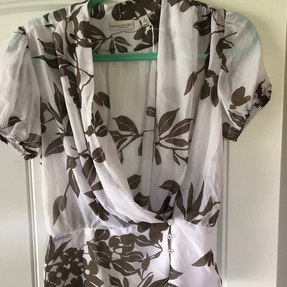 Eva Mendes print blouse by New York & Company